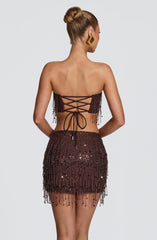 Blaise Top - Plum Brown